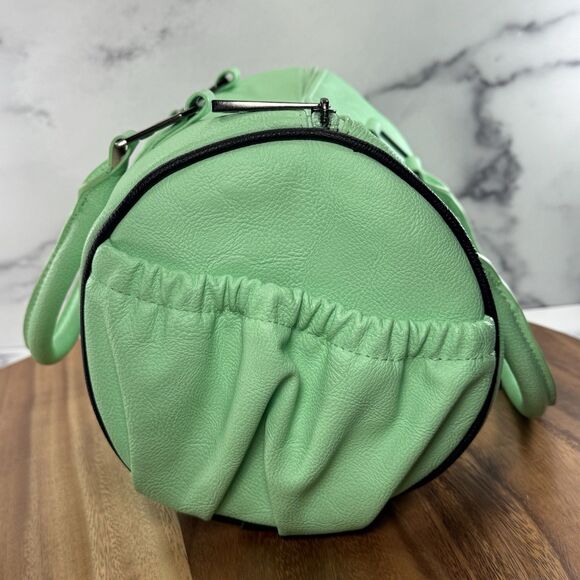 *VTG* FOX RACING Speedy Style Mint Green Handbag Zip Double Handle Purse - Picture 6 of 11